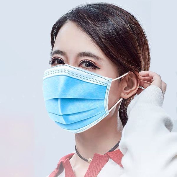 

маска на складе dhl бесплатная доставка одноразовые маски для лица 3-слойная пылезащитная маска для лица мужчины женщины mascherine safety у