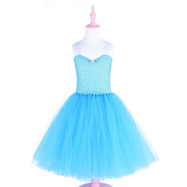 

snow queen princess dress evening gown kindergarten catwalks children dance costume mesh skirt, Red;yellow