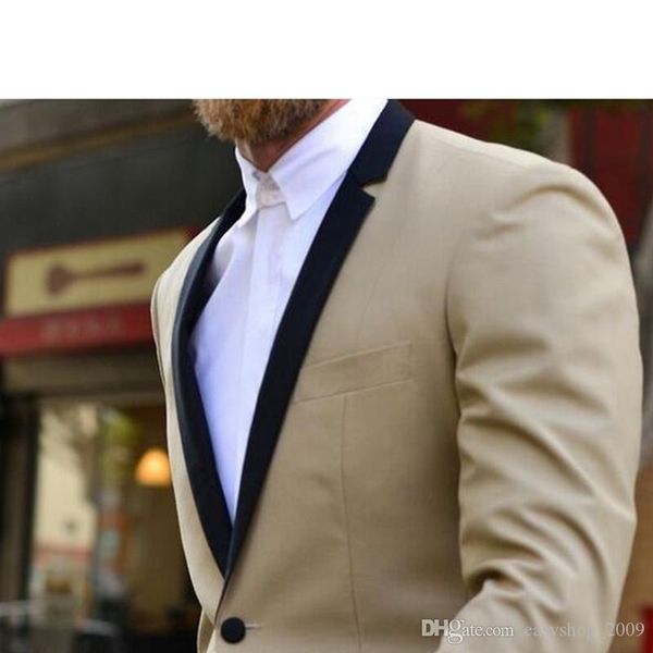 

мужские костюмы блейзеры классическая мода высокое качество лацкан одна кнопка два кармана мужское вечернее платье и мужской офисный костюм, White;black