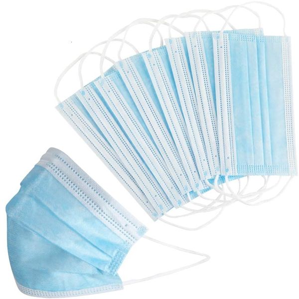 

dhl ship face msask 3 layers non woven filter dustprooffacial er face mask dust blue fkoj