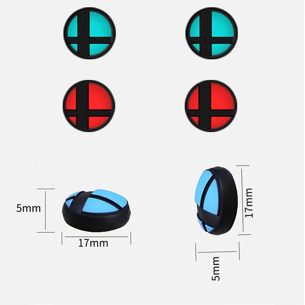 Antiderrapante de silicone Rocker botão Cap Joystick Capa Tampas para Nintendo Mudar NS Game Console - vermelho