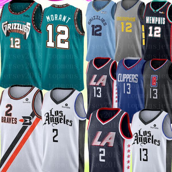 

2020 new 12 ja morant jersey kawhi 2 ncaa leonard paul 13 george jersey university basketball jerseys embroidery, Black;red