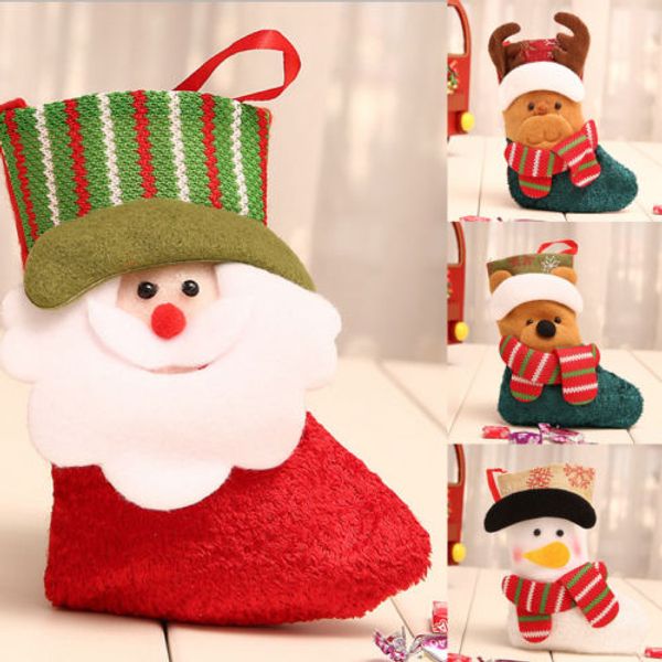 

big christmas stocking xmas decorations children gift candy bag santa claus sock