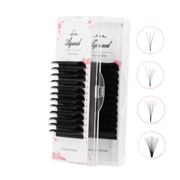 

false eyelashes aguud easy fan lashes auto bloom individual eyelash extension c cc d dd faux mink multi volume lash extensions makeup
