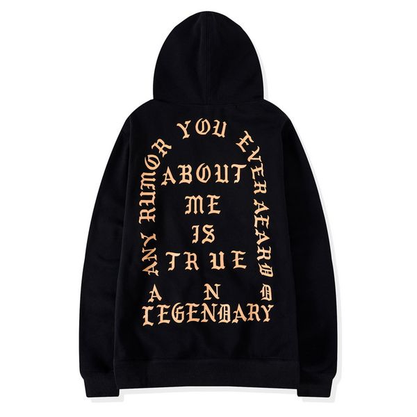 

kanye west mens hoodie fashion style hip hop letter printing designer womens mens hoodies long sleeve hoodies asian size s-xl, Black