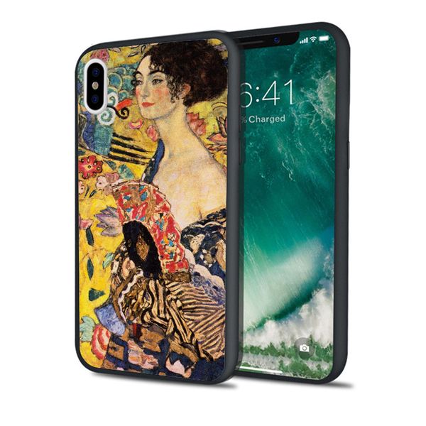 

fundas woman with a fan phone case for iphone 11 pro xs max xr 8 7 6s plus 5s se 5 case soft silicone cover.