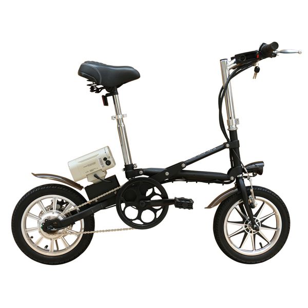 

14 inch fast folding ebike 250w electric bike with lithium battery, Silver;blue