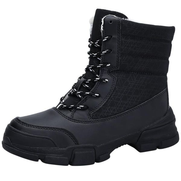 

women boots waterproof platform shoes snow boots keep warm winter ankle, Black
