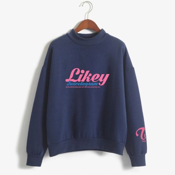 

fashion- korean twice sweatshirt women hip hop kpop fans print hoodie sweatshirt men harauku fashion casual clothes, Black