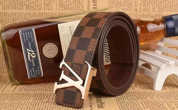 

selling new mens womens black belt genuine leather business belts pure color belt snake pattern buckle belt for gift 952, Black;brown