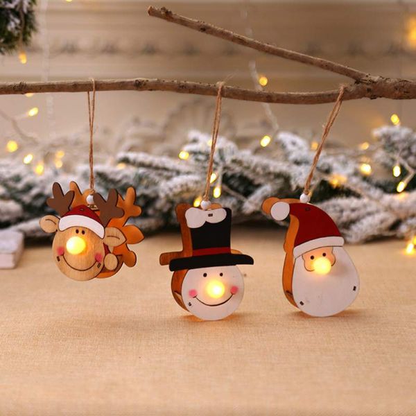 

christmas luminous wooden doll pendant christmas tree decoration small ornaments x172 wooden with light xmas party ornament