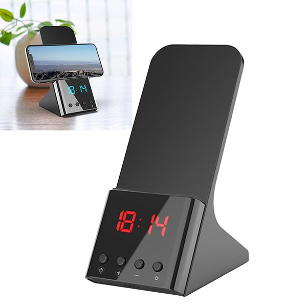 

wireless stand usb with alarm clock time display multifunction desk adjustable bright overvoltage protection charger for iphone