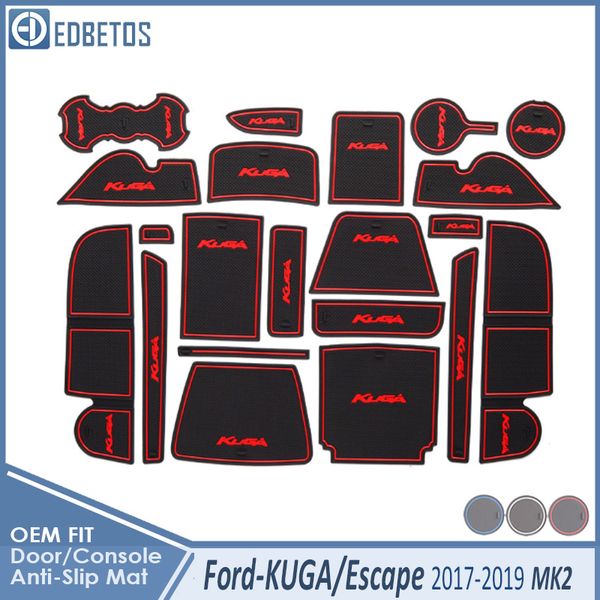 

car gadget pad for kuga 2017 2018 2019 escape 2 facelift c520 accessories gel pad rubber gate slot mat cup mats