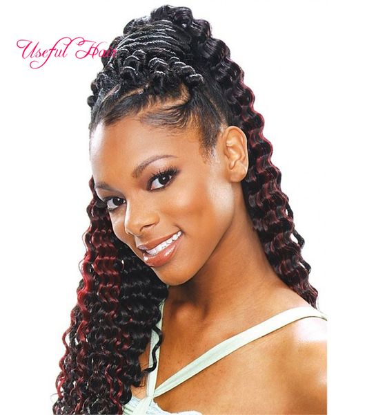 Capelli treccia sintetica all'uncinetto freetress Treccia marley twist primaverile Capelli Freetress con tessuto ad acqua ricci in pre-torsione Bulk per capelli da 18 pollici