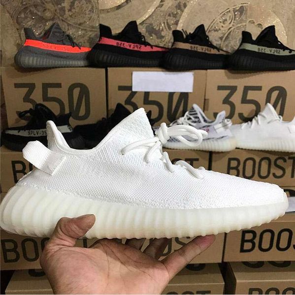 

2019 new 350 v2 kanye west static bred 350 shoes men women sports training sneakers eur 36-46, Black