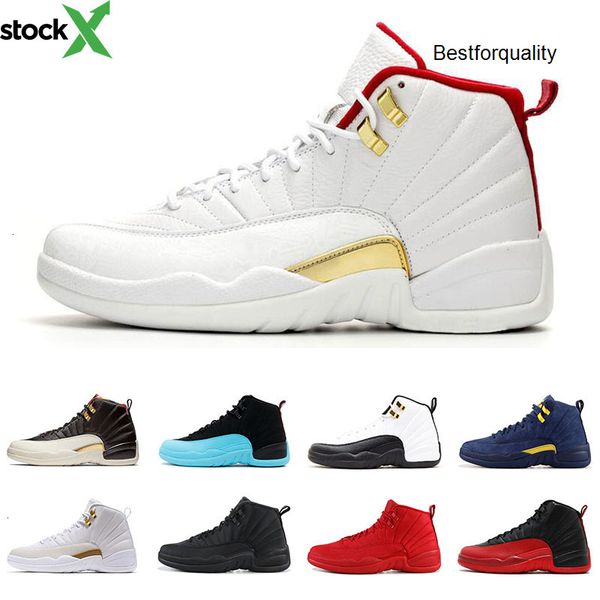 

12 12s jordon basketball shoes for men fiba game royal triple black gym red cny dark grey university blue mens sports sneakers size 8-13