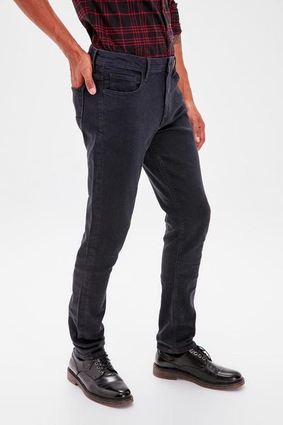 

trendyol anthracite men 's skinny jeans tmnaw20je0001, Blue