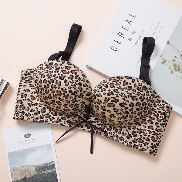 

2019 новый скорректированная белье бюстгальтеры leopard сексуальные женщины bh бюстгальтер push up wire free женщин девушки лифчик soutien-у, Red;black