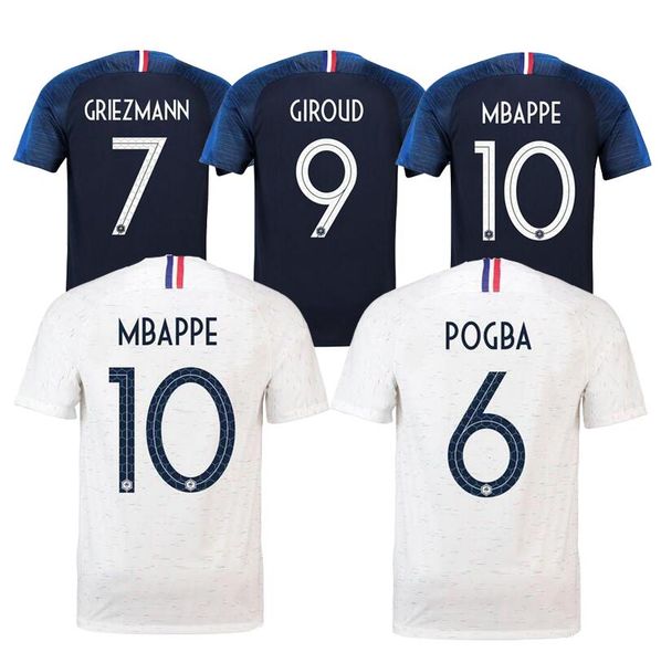 

new 2018 world cup blue and white france man soccer jersey female pogba camiseta de futbol dembele mbappe kante football jersey shirts, Black