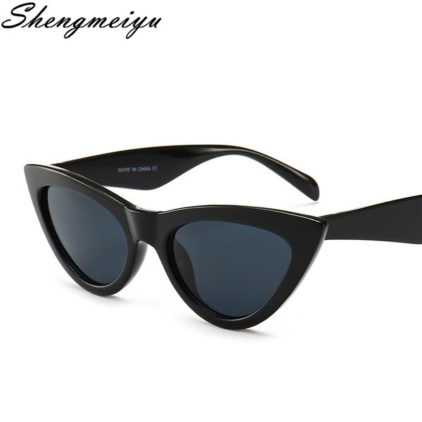 

triangle cat eye sunglasses for women 2018 small sun glasses female retro cateye street style shades sunglass eyewear, White;black