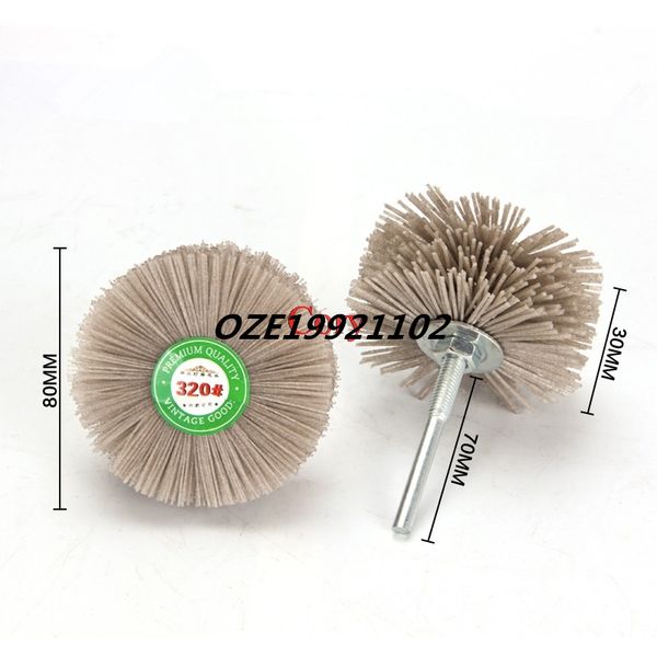 

1pc 80-600#polished flower head abrasive nylon dupont silk wear brush wood root embossed polishing wheel grinding