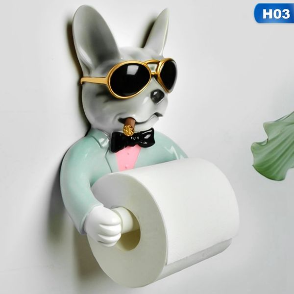 2020 Dog Toilet Paper Holder Toilet Hygiene Resin Tray Free Punch Hand Tissue Box Household
