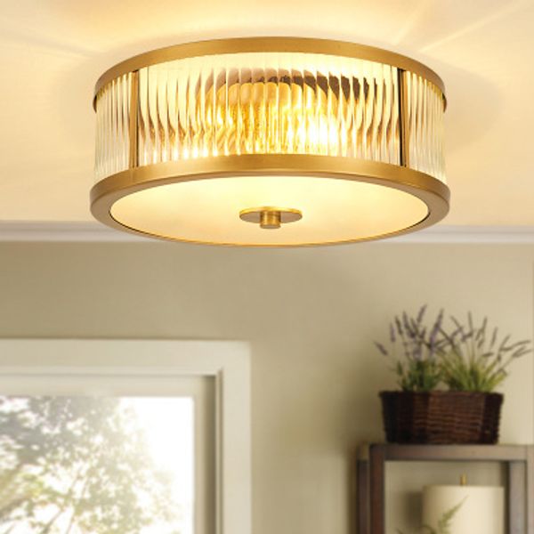 

nordic led ceiling lights luxury vintage glass copper luminarias para teto living room bedroom ceiling home lighting