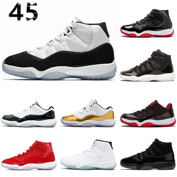 

11 11s concord cap and gown men women basketball shoes gamma blue concord 23 45 platinum tint sports shoe sneaker, White;red