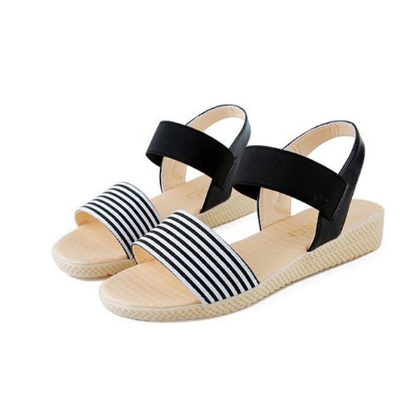 

women comfy platform wedge shoes casual stripe sandals for summer do2