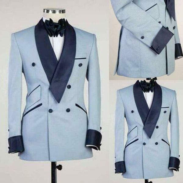 Custom Made Dark Blue Men Suit, Tailor Made Suit, Bespoke Light Navy