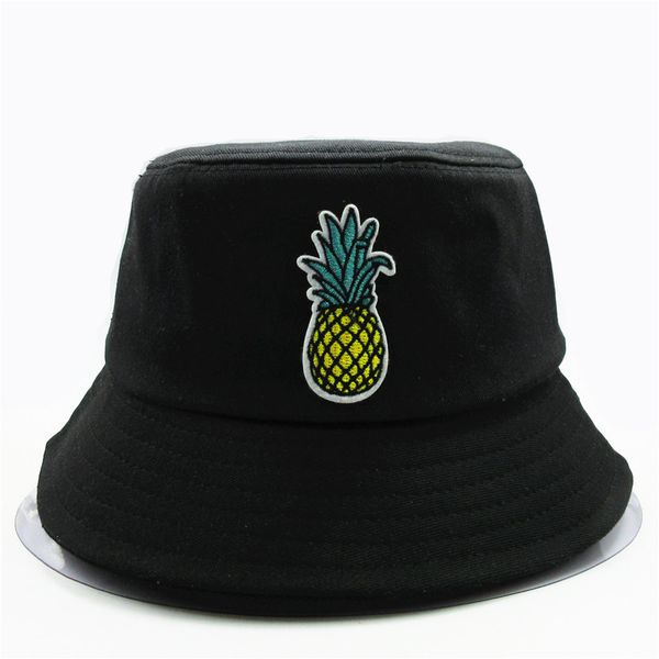 

the new style pineapple fruit embroidery bucket hat fisherman hat outdoor travel sun cap hats for child men and women 147