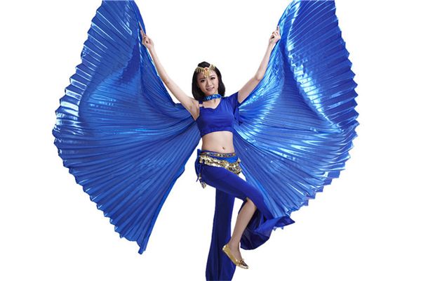 

2019 egyptian opening isis belly dance wings dance accessories wings sale without stick brand new 13 colors, Black;red