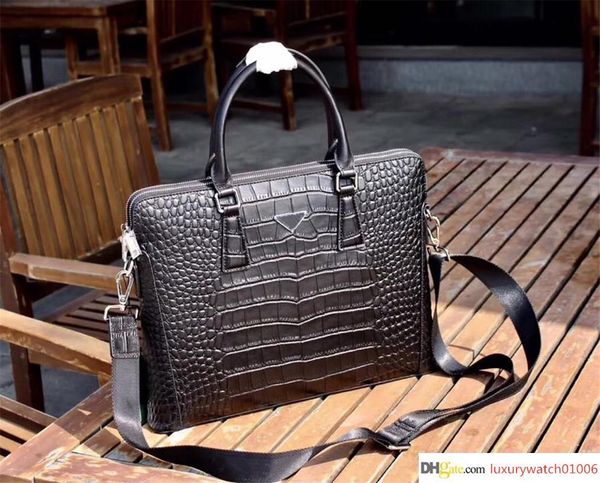 

designer luxury handbag men s genuine leather briefcases fashion formal attache case handsome easy matching newset style 3