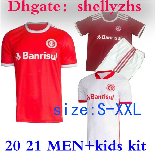 

kids 2020 brazil club internacional home red away white shirt third soccer jerseys 20 21 brazilian club t-shirt brazil international jersey, Black;yellow