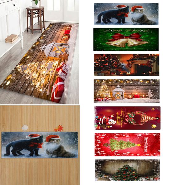 

#20 merry christmas welcome doormats indoor home carpets decor 40x120cm home navidad xmas decorations kitchen cartoon door mat