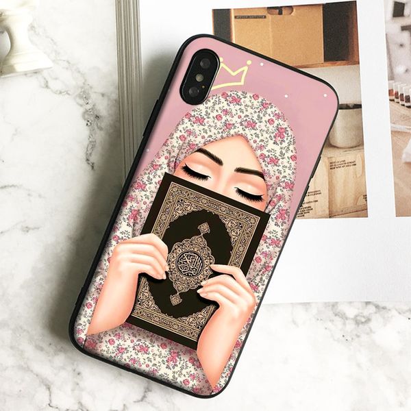 

fundas luxury muslim quran phone case for iphone 11 pro xs max xr 8 7 6s plus 5 se case soft black tpu silicone cover.