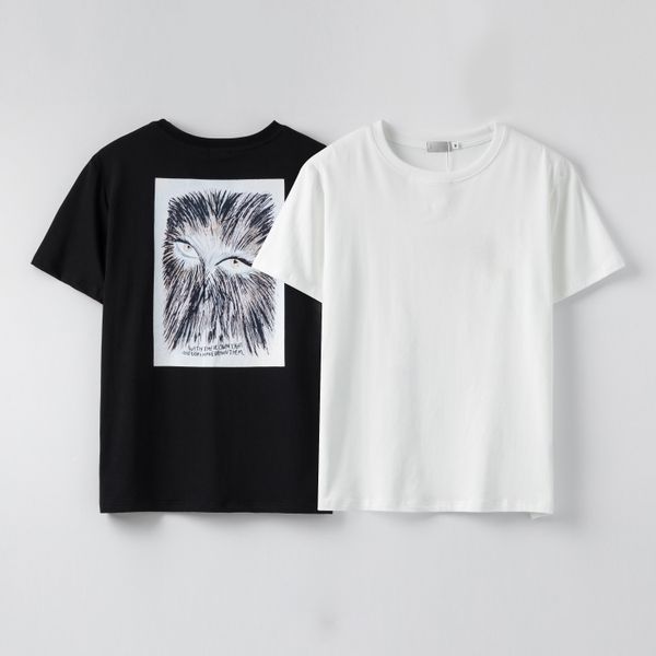 

2020 new men's t-shirts european and american popular printing t-shirts men and women couple t-shirts, White;black