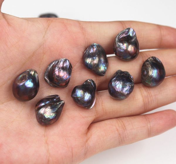 

1 pcs 14x16 mm new zealand abalone pearl polished undrilled hole loose beads, White