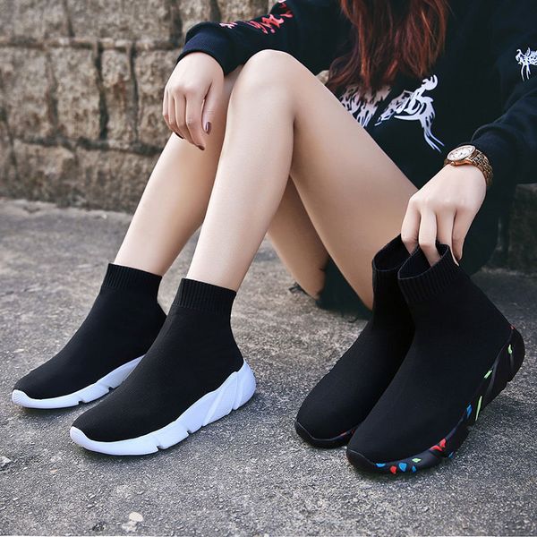 

mwy women running shoes stretch fabric ankle boots sock sneakers gym shoes women chaussure femme non slip outdoor sports