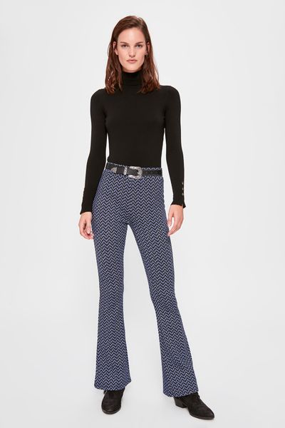 

trendyol patterned knitting pants twoaw20pl0467, Black;white