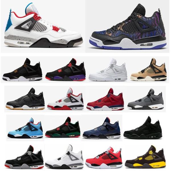 

jumpman 4s mens basketball shoes se gs rush violet what the bred what the travis white cement bravo sneakers bq9043-005 with box