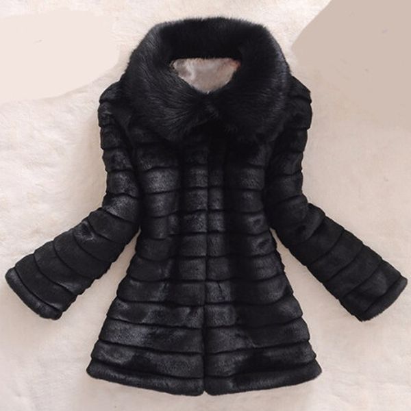 

black/ white/ beige female winter autumn fake fur coats plus size s/6xl female casual faux fur jacket women casual d435