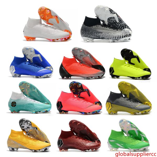 

2019 soccer shoes mercurial superfly elite fg kj 12 cr7 ronaldo neymar mens women high football boots cleats size us 3-11