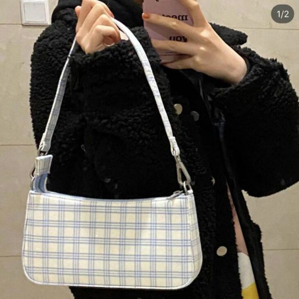 

designer luxury handbag purses shoulder bag retro underarm bags women baguette classic brand lock wild check handbag