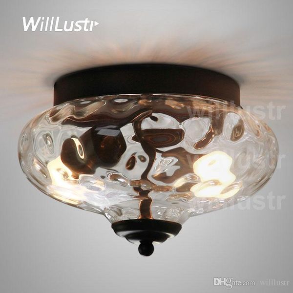 

ceiling lamp clear glass shade lighting transparent pineapple water wave crystal parisian architectural milk glass ecole flushmount light