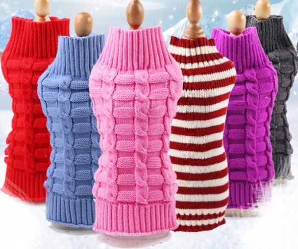 

новое прибытие теплая собака кошка pet weater хороший маленький средний большой размер одежды для собак бой животных витая веревка свитер со