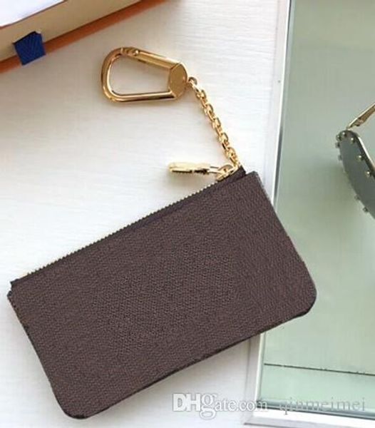 

gift luxury branded logo damier genuine calf leather coin wallets mini money wallets zippy key coin holder coin purse with box dustbag, Red;black