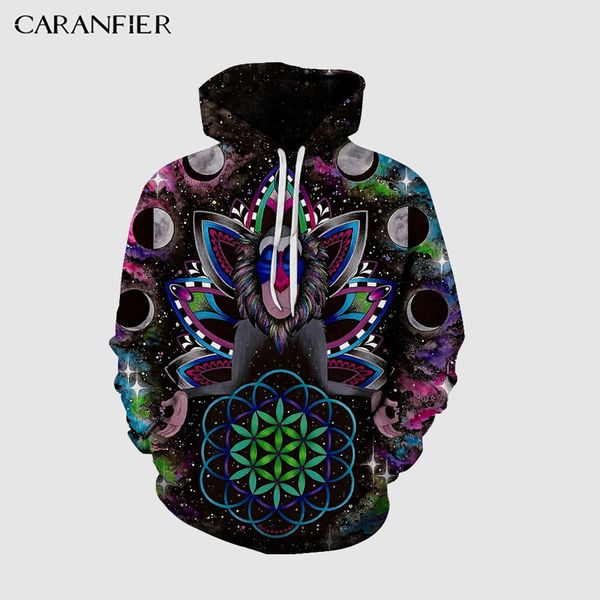

mens hooded 3dprint pullover autumn male tracksuits hoodie male casual loose cap sweatshirt couple sudaderas hombre, Black