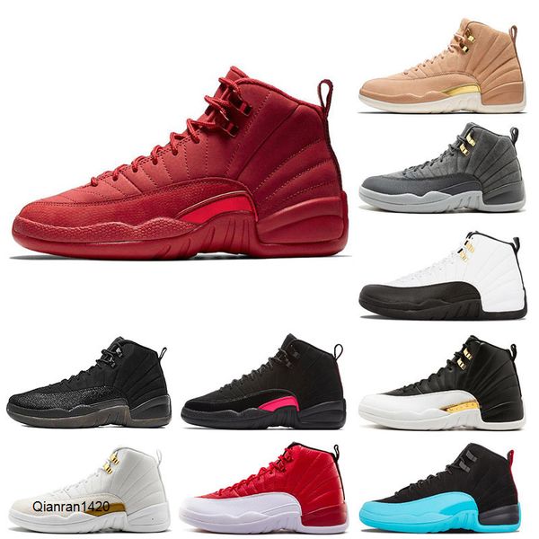 

classic winterized gym red 12 12s mens basketball shoes college navy wings black cny bulls university blue men sport sneakers size 7-13