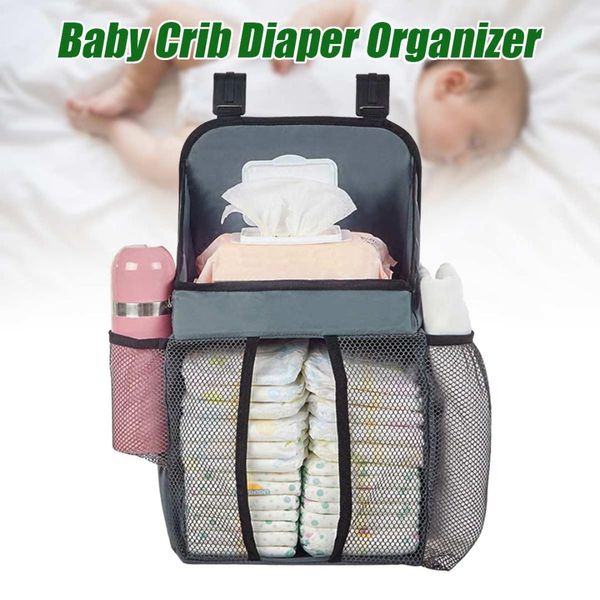 

серый водонепроницаемый игрушка подгузники карманный портативный детская кровать висит сумка для хранения прикроватная организатор детская к
